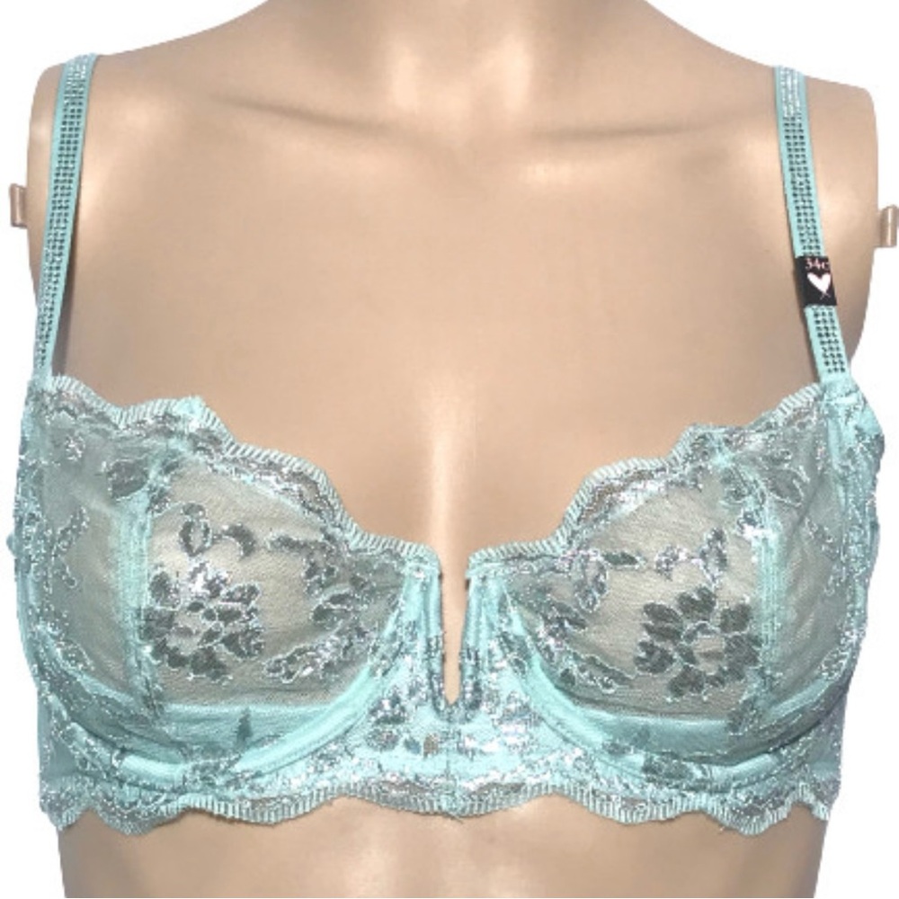 NWT Victoria's Secret Dream Angels Push-Up W/O Padding Foil Lace Bra